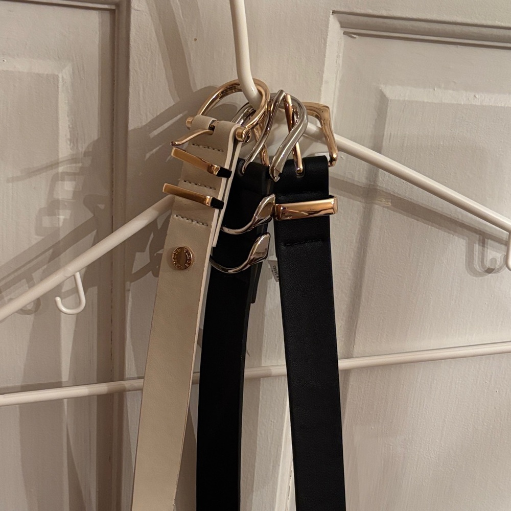 Vince Camuto Black and Cream Belts